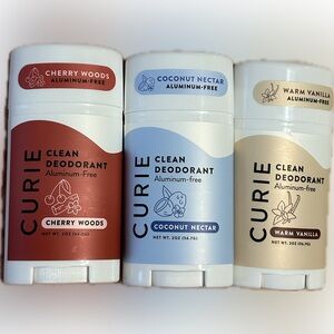 Set of 3 Curie Deodorant Sticks